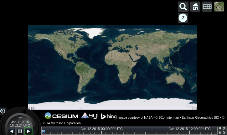 Cesium 2D map