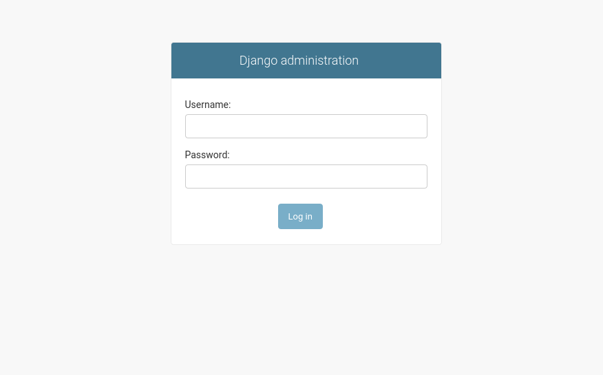 EOxServer demonstration admin client login