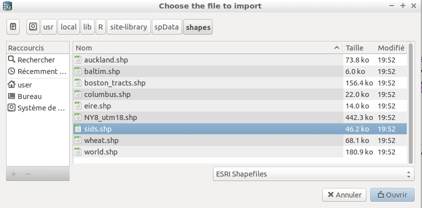 Find the shapefile