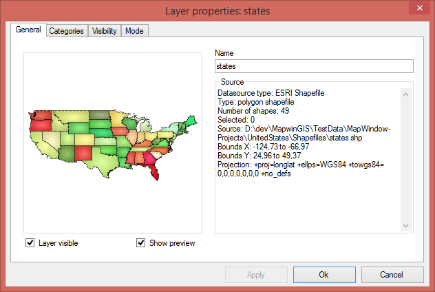 Layer properties