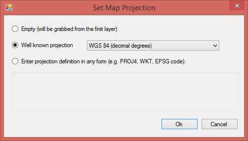 Set map projection