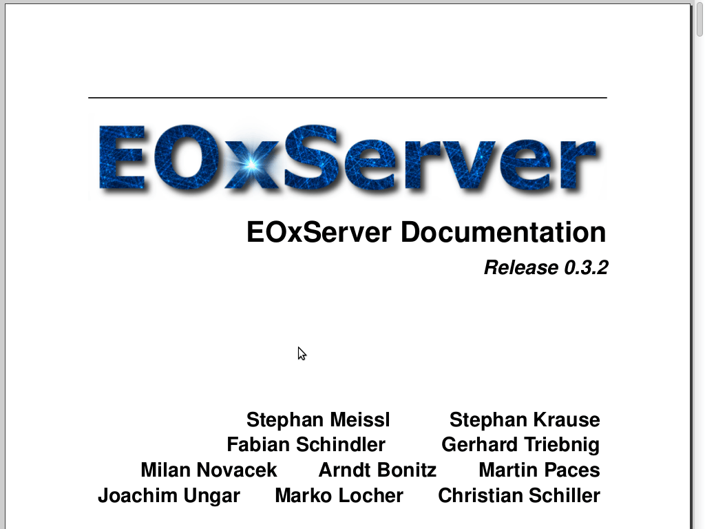 EOxServer documentation