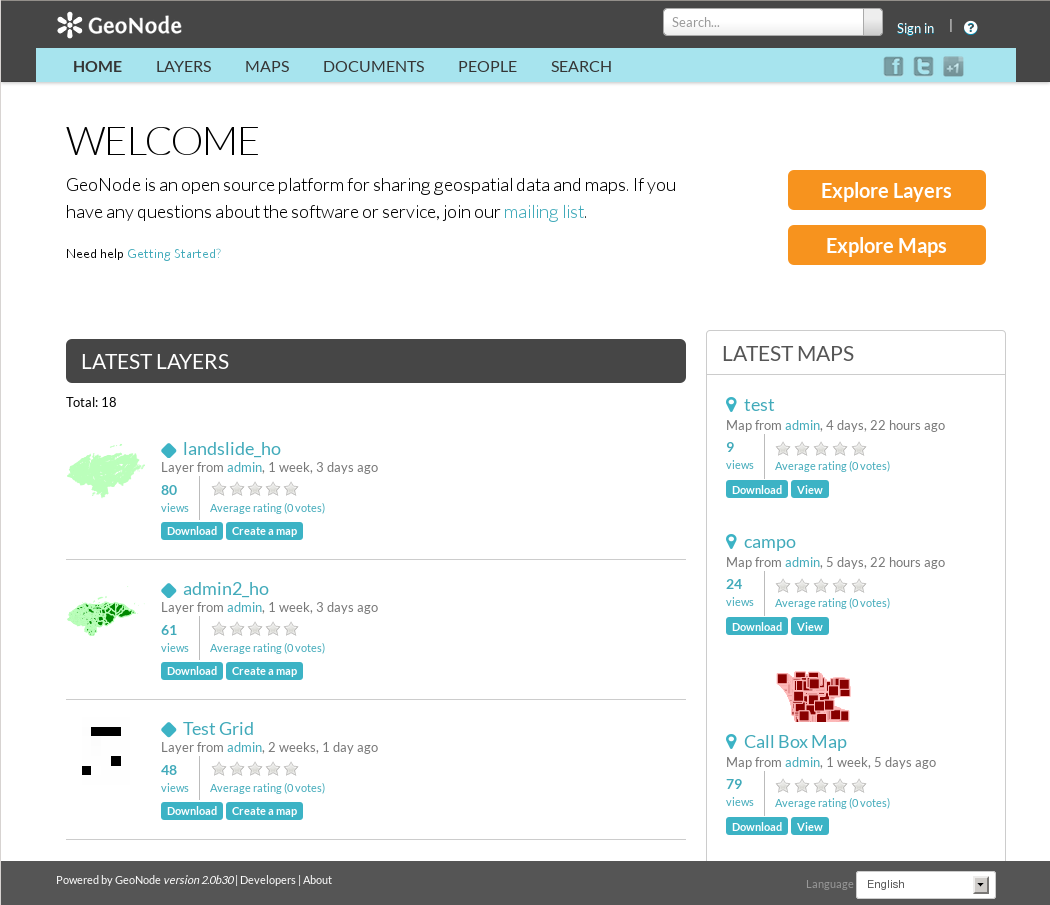 GeoNode application
