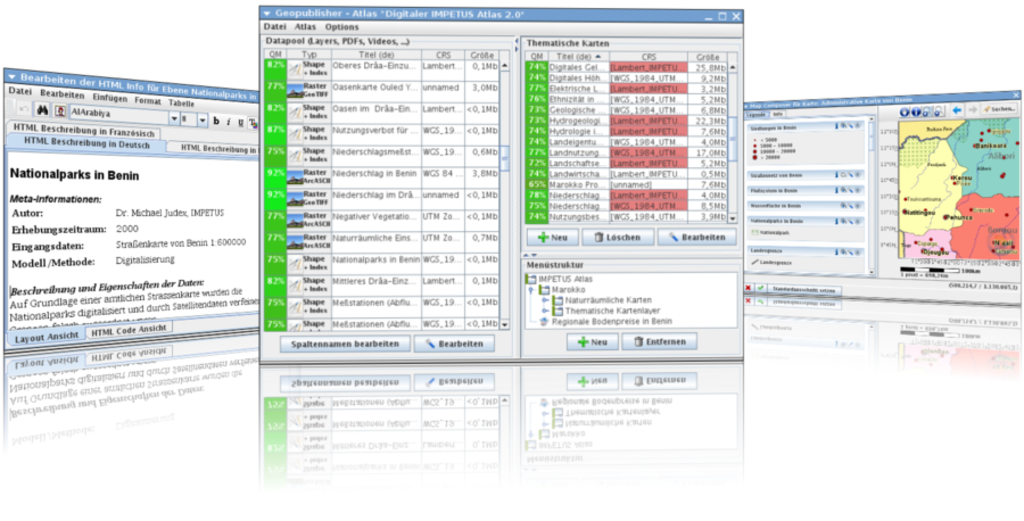screenshot of Geopublisher editing an atlas