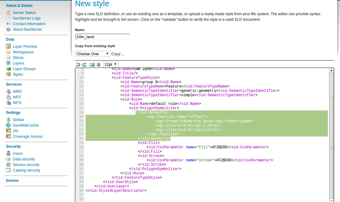 Adding a Style to GeoServer
