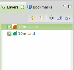 The Layer list window