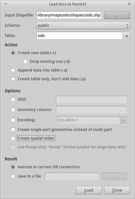 Import a shapefile