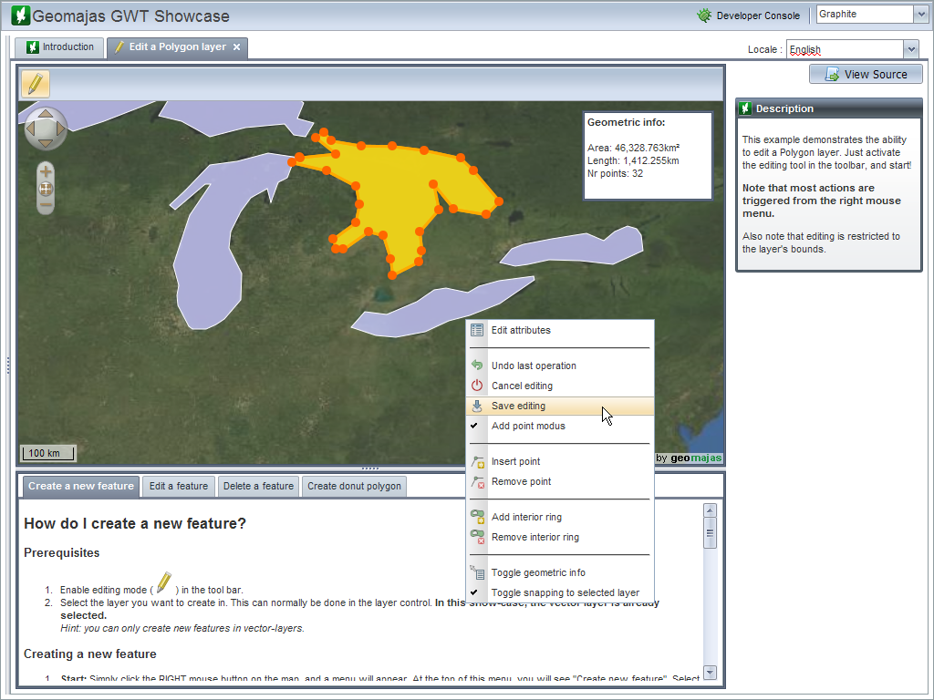 Начало работы с Geomajas — OSGeo-Live 6.5 Documentation