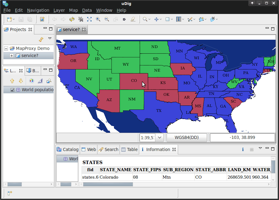 Ejemplo de MapProxy en uDig